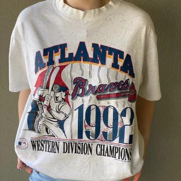 Other - 1992 Atlanta Braves Western Division Champions White Shirt
